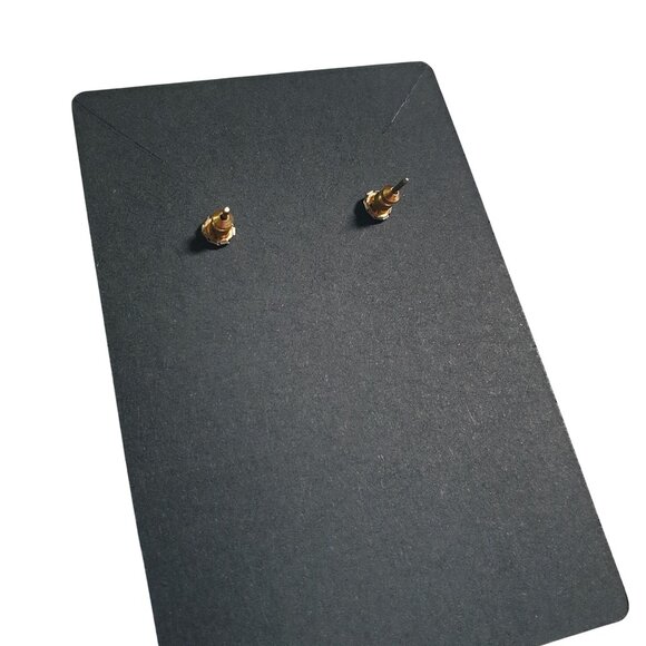 Handmade Vintage Beaded Dangle Earrings Gold Maroon Painted Women Costume Boho - Picture 3 of 3